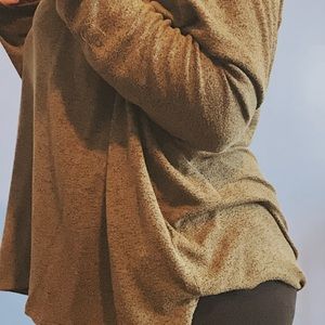 Oversized, off the shoulder shirt